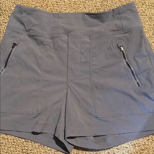 Athleta Gray Athletic Shorts with Fitted Waistband